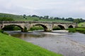 Stone Bridge over River Wharfe near Burnsall, Wharfedale, Yorkshire Dales, England, UK Royalty Free Stock Photo