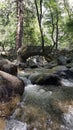 Stone Bridge Over Rushing Creek Royalty Free Stock Photo