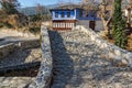 Stone bridge over small river in Moushteni near Kavala, Greece Royalty Free Stock Photo