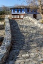 Stone bridge over small river in Moushteni near Kavala, Greece Royalty Free Stock Photo