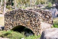 Stone bridge over stream.Rock bridge background Royalty Free Stock Photo