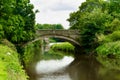 Stone bridge over the White Cart Water in Pollok Country Park in Royalty Free Stock Photo