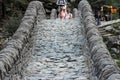 Stone bridge Ponte dei salti in Lavertezzo, Verzasca Valley, Ticino, Switzerland Royalty Free Stock Photo