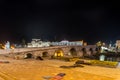 Stone bridge in Skopje, by night