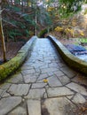 Stone bridge and stairs at Fillmore Glen Moravia Royalty Free Stock Photo