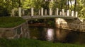 Stone bridge on summer Royalty Free Stock Photo