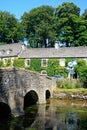 Stone bridge and Swan Hotel, Bibury.