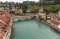The stone bridge Untertorbrucke (Lower Gate bridge) in Bern - Switzerland
