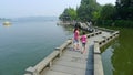 Stone bridge in West Lake Royalty Free Stock Photo