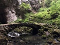 Stone Bridge in the Zelske caves or Kamniti most v ZelÃÂ¡kih jamah, Cerknica - Notranjska Regional Park, Slovenia Royalty Free Stock Photo