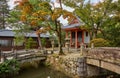 The stone bridges to the small shrine. Kiyomizu-dera Temple. Kyoto. Japan Royalty Free Stock Photo