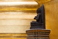 The Stone Buddha statue at the Wat Phra Kaew Palace, also known as the Emerald Buddha Temple. Bangkok, Thailand. Royalty Free Stock Photo