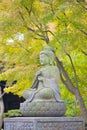 Stone Buddist statues of Hase-dera temple Royalty Free Stock Photo