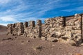 Stone building ruins at an abandoned lead mine near Bonnie Claire, Nevada, USA