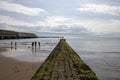 Stone built groyne on the English coast