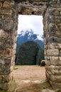 Stone terracing and buildings at Machu Picchu, an ancient Inca archaeological site near Cusco, Peru