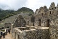 Stone terracing and buildings at Machu Picchu, an ancient Inca archaeological site near Cusco, Peru