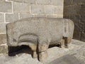 Stone bull in Avila, Castilla y Leon, Spain