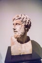 Bust of a Greek poet in the Archaeological Museum in Naples Royalty Free Stock Photo