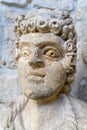 Stone bust of Dionysus in Limassol Castle, Cyprus.