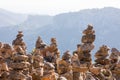 Stone cairn near Es Colomer, Cap Formentor Royalty Free Stock Photo