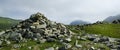 Stone cairn on Seat Sandal Royalty Free Stock Photo