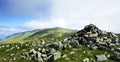 Stone cairn on Seat Sandal Royalty Free Stock Photo