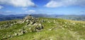 Stone Cairn on the summit Royalty Free Stock Photo