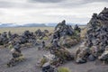 Stone cairns at Laufscalavarda, Iceland