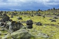 Stone cairns at Laufskalavarda, Iceland