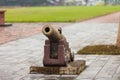 Hue, Vietnam. Stone cannon decoration Royalty Free Stock Photo