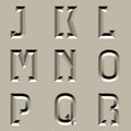 Stone carved alphabet font - part 2