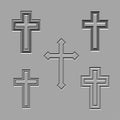 Stone carved christian crosses