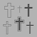 Stone carved christian crosses