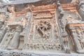 Stone-Carved Hindu God Sculptures at Kailasa Temple in Aurangabad