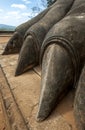 A stone carved lions paw at Sigiriya Rock. Royalty Free Stock Photo