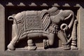 Stone carved ornate elephant