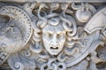 Stone Carved Panel of Medusa Royalty Free Stock Photo