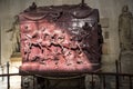 Stone Carved Sarcophagus in the Vatican Museums in the Vatican City in Rome Italy Royalty Free Stock Photo