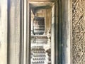 Stone carved wall. Angkor Wat . Hindu Temple . Cambodia. Royalty Free Stock Photo