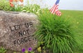 Stone carved with words of remembrance