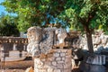 Stone carving at the Apollo Temple in Didym, Turkey. Royalty Free Stock Photo