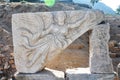 Stone carving of goddess at Ephesus, Turkey