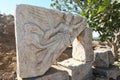 Stone carving of the goddess Nike in Ephesus Ancient City, Izmir, Turkey Royalty Free Stock Photo