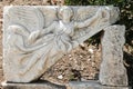 Stone carving of the goddess Nike in Ephesus Ancient City Royalty Free Stock Photo
