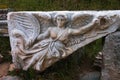 Stone Carving of the Greek Goddess Nike Royalty Free Stock Photo