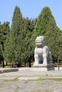 Stone carving kylin in the Eastern Royal Tombs of the Qing Dynasty, china