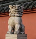 The stone carving of lion in chengdu,china Royalty Free Stock Photo