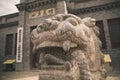 Stone carving lion in China Royalty Free Stock Photo