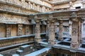 Stone carving at Patan step well.